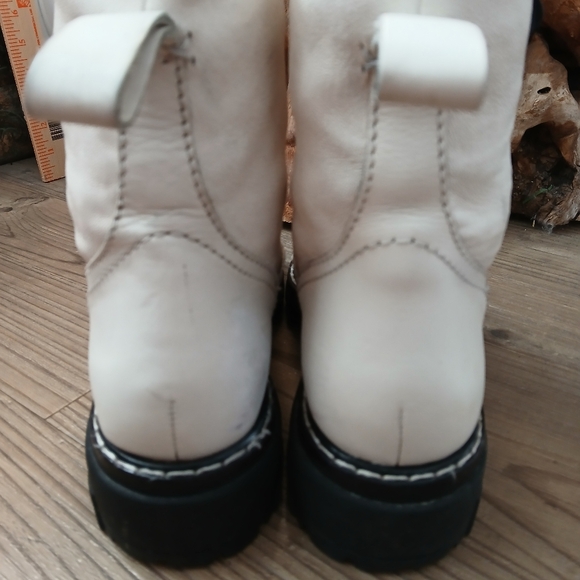 Women's RAG and BONE White LEATHER Lace Up COMBAT BOOTS Shoe Size 8/38 - Picture 6 of 10